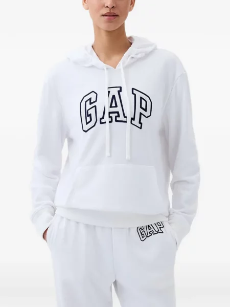 Hanorac cu glugă Gap alb