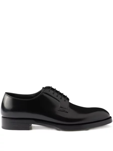 Pantofi Prada cu șireturi din piele negru