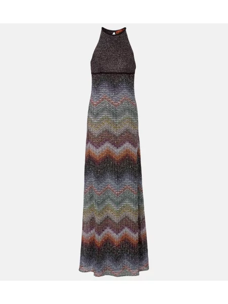 Rochie maxi Missoni cu gât halter de costum