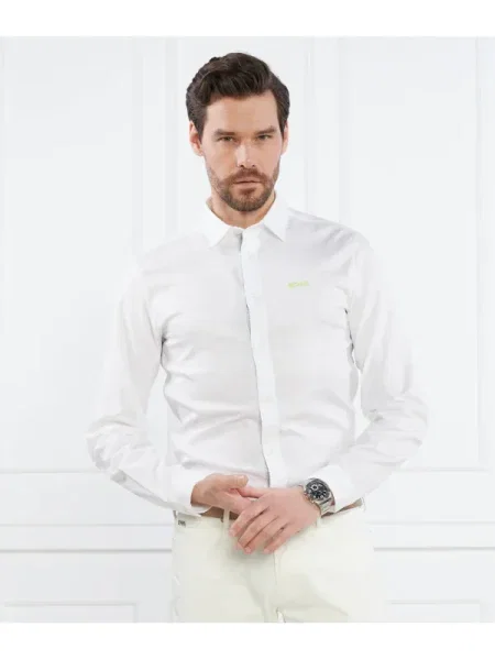 BOSS GREEN Cămașă BINK_R | stretch alb