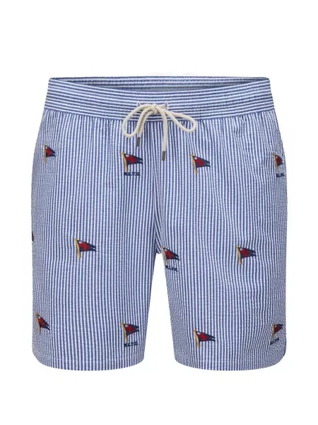 Pantaloni scurți Polo Ralph Lauren cu broderie albastru