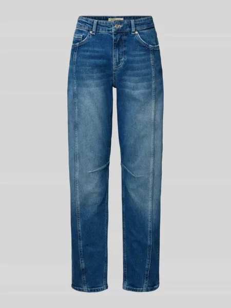 Jeansy o kroju mom fit z ozdobnymi szwami model ‘Nizana’ Etiquett Essentials