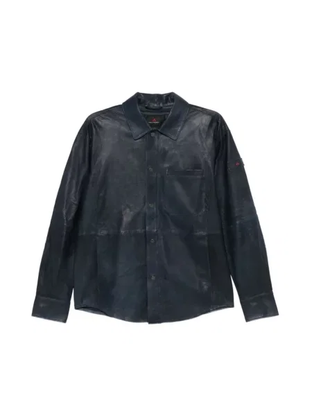 Kurtka skórzana Peuterey niebieska