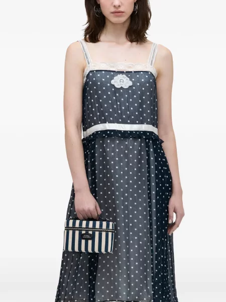 Mini geantă Marc Jacobs cu dungi mini albastru