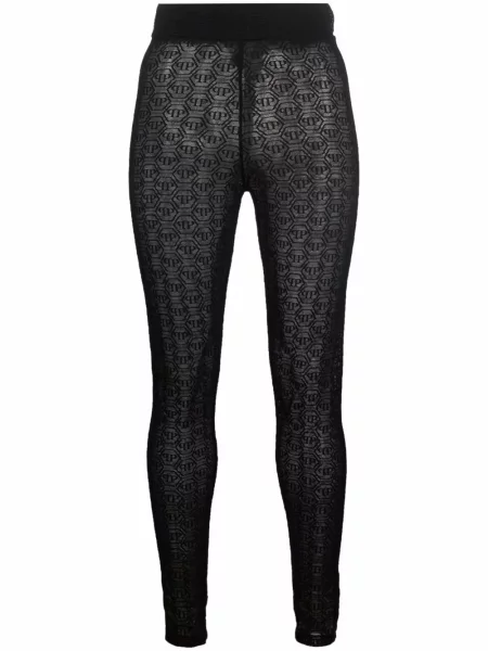 Leggings Philipp Plein din tul negru