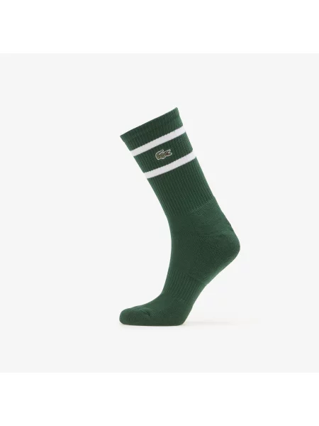 Șosete Lacoste Crew Socks Green/White alb