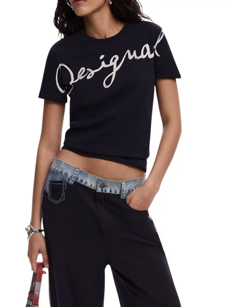 Tricou Desigual scurt negru