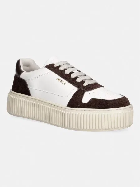 Furla Sky Lace-Up sneakers pentru femei din piele maro
