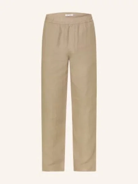 Samsøe Samsøe Spodnie Lniane Sajabari Regular Fit beige beżowe