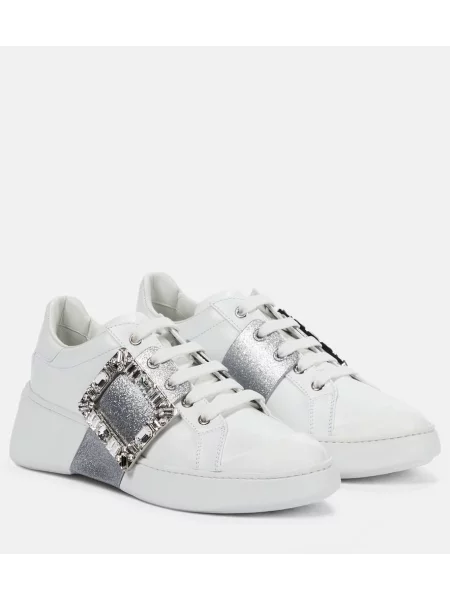 Sneakerși Roger Vivier din piele alb