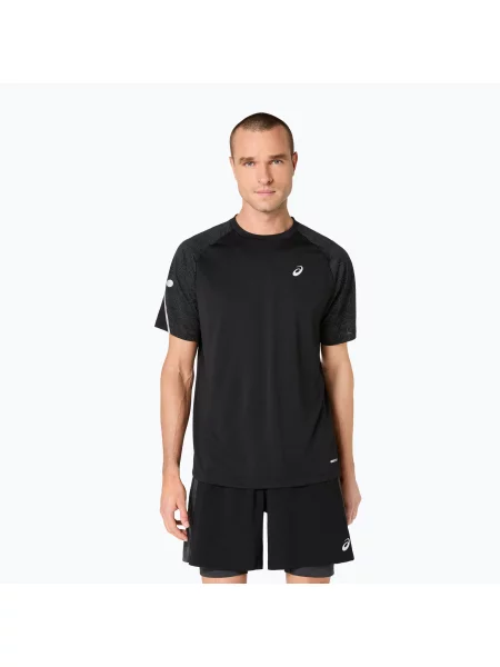 Tricou de alergare pentru bărbați ASICS Road Lite-Show Top Performance Black negru