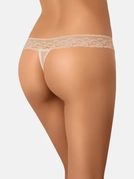 TEYLI Tanga Leo bej / negru alb