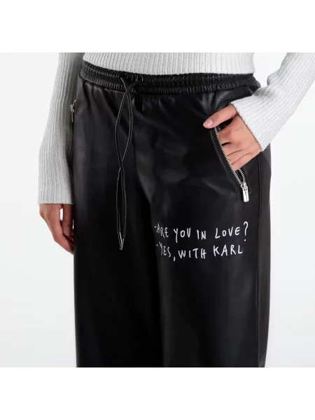 Потници Karl Lagerfeld Jeans X Pt Faux Leather Pant Black S черно