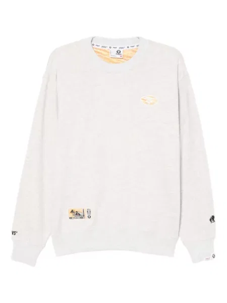 Hanorac Aape By A Bathing Ape cu broderie gri