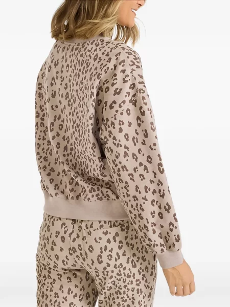 Hanorac crewneck Juvia cu decolteu rotund maro
