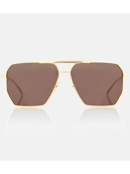 Ochelari de soare Bottega Veneta auriu