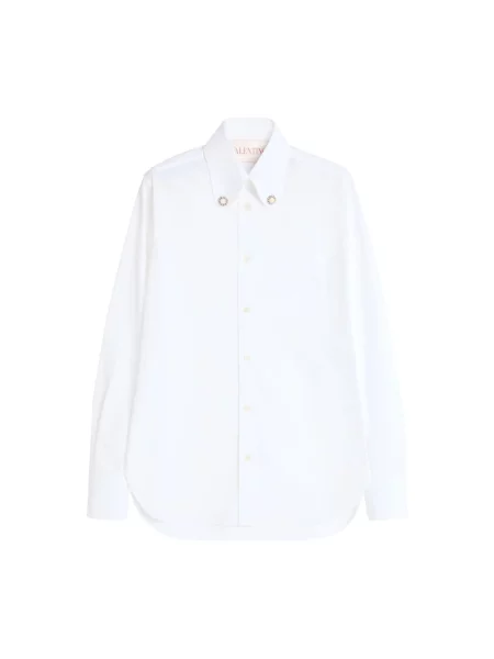 Lniana koszula Valentino elegancka biała