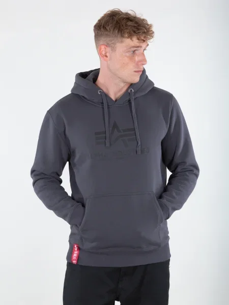Geacă Alpha Industries cu glugă gri