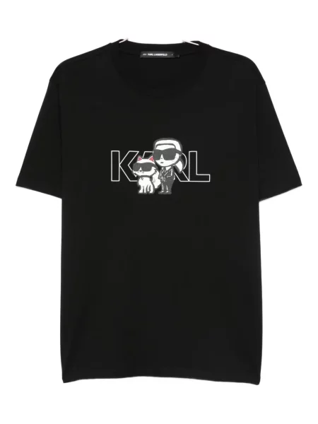 Tričko Karl Lagerfeld s potiskem černé