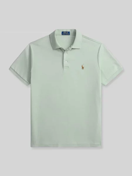Koszulka polo z czystej bawełny o kroju regular fit Polo Ralph Lauren miętowa