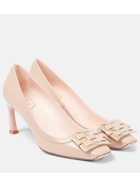 Usnjene salonarji Roger Vivier roza