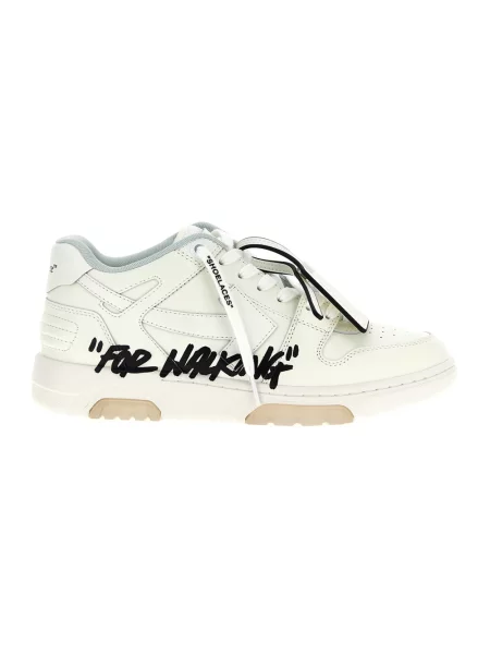 Sneakersy Off-white skórzane biznesowe białe