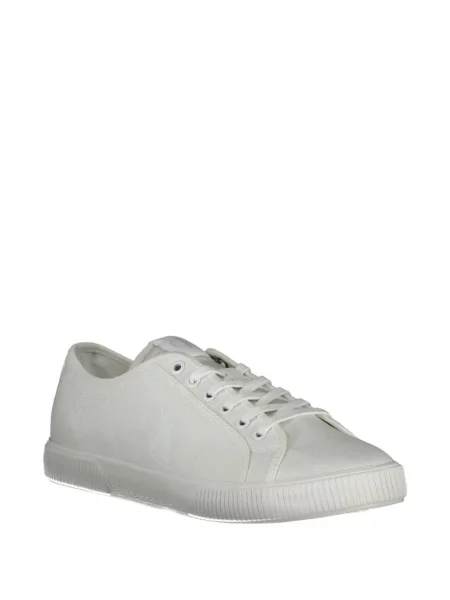 Sneakerși Calvin Klein cu imagine din canvas alb