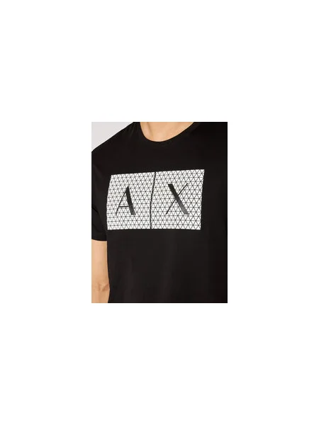 Armani Exchange póló nyomott mintás fekete