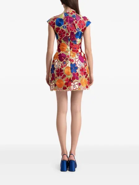 Rochie mini Gemy Maalouf cu model floral scurtă de costum