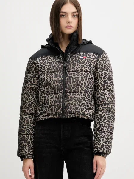 Tommy Jeans kurtka zimowa brązowy