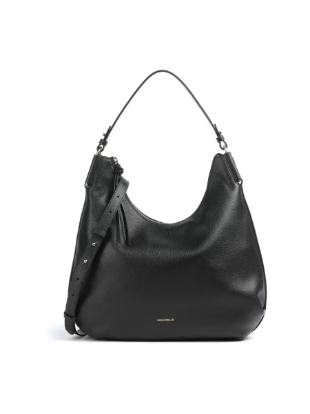 Torebka hobo Coccinelle skórzana czarna