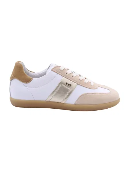 Sneakersy Nerogiardini skórzane beżowe