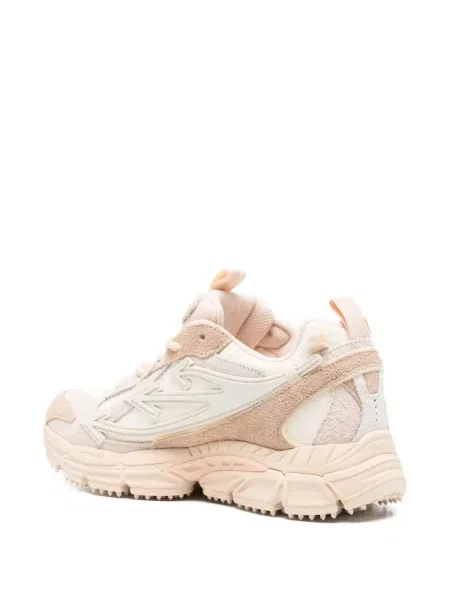 Sneakerși Off-white din piele de căprioară alb