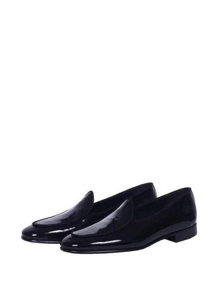 Pantofi loafer Edhen Milano din piele de lac negru