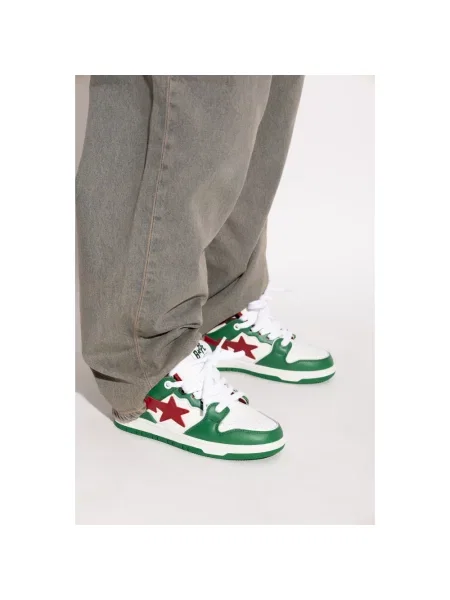 Sneakersy A Bathing Ape® skórzane zielone