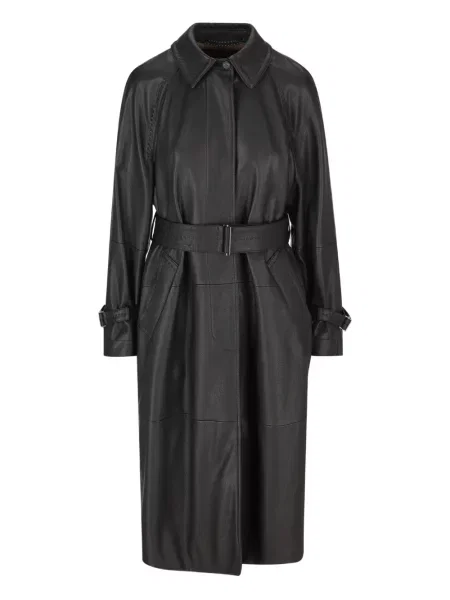 Trenci Max Mara din piele negru