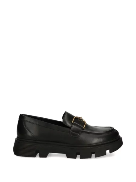 Pantofi loafer Geox cu cataramă negru