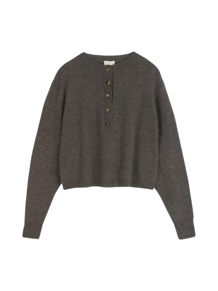 Sweter Alysi wełniany brązowy