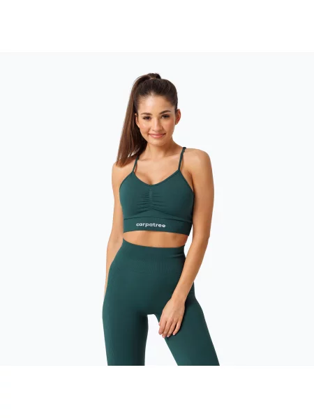 Olcsóbban. Carpatree Allure Seamless erdőzöld fitness melltartó. Méret: S zöld