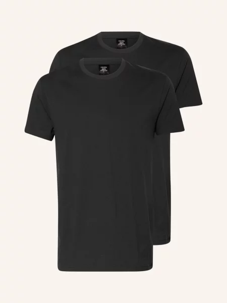 Calida T-Shirt Natural Benefit 2 Szt. schwarz biała
