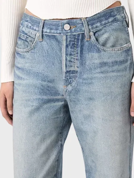 Махровые джинсы Allsaints голубые