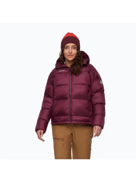 Дамско пухено яке Mammut Glacier Glow Insulation Hooded wine винено червено
