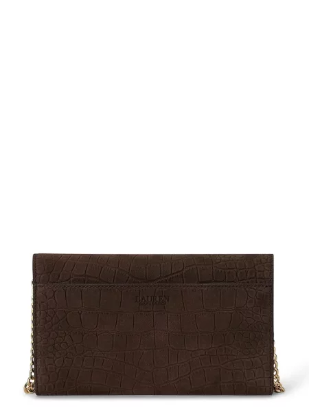 Rucsac Lauren Ralph Lauren din piele plic maro