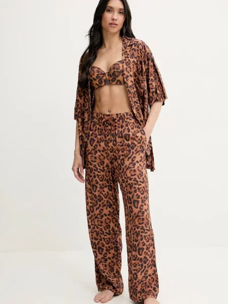 Chantelle koszula plażowa EXPLORE brązowy