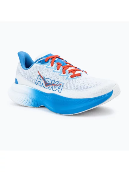 Дамски обувки за бягане HOKA Mach 6 white/virtual blue бяло