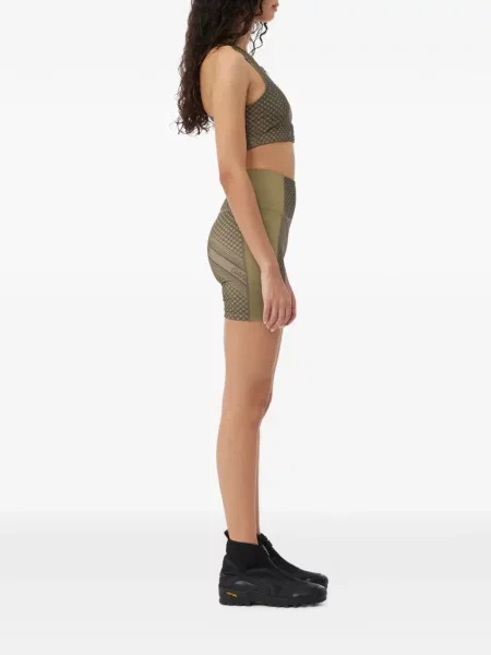 Pantaloni scurți Ganni cu imagine verde