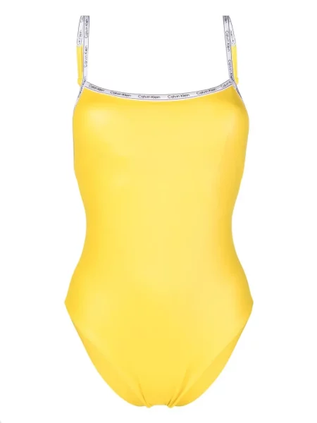 Costum de baie Calvin Klein cu imagine galben