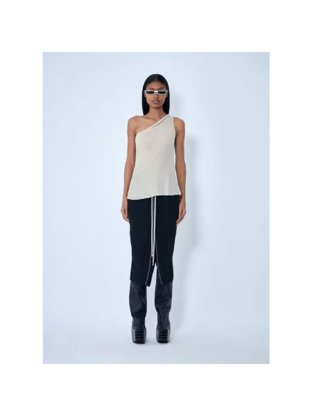 Bluzka Rick Owens asymetryczna beżowa