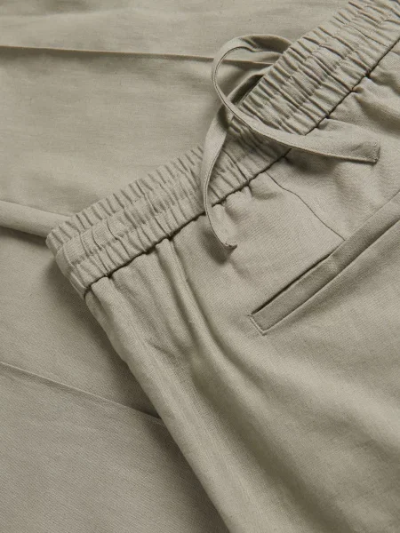Льняные джоггеры Reserved бежевые