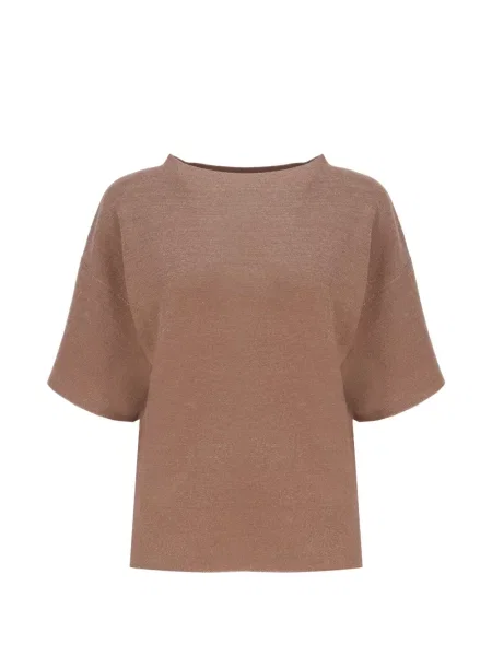Къс тениска Fabiana Filippi кафяво